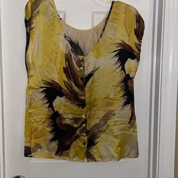 Cache Silk floral blouse  - Picture 2 of 2